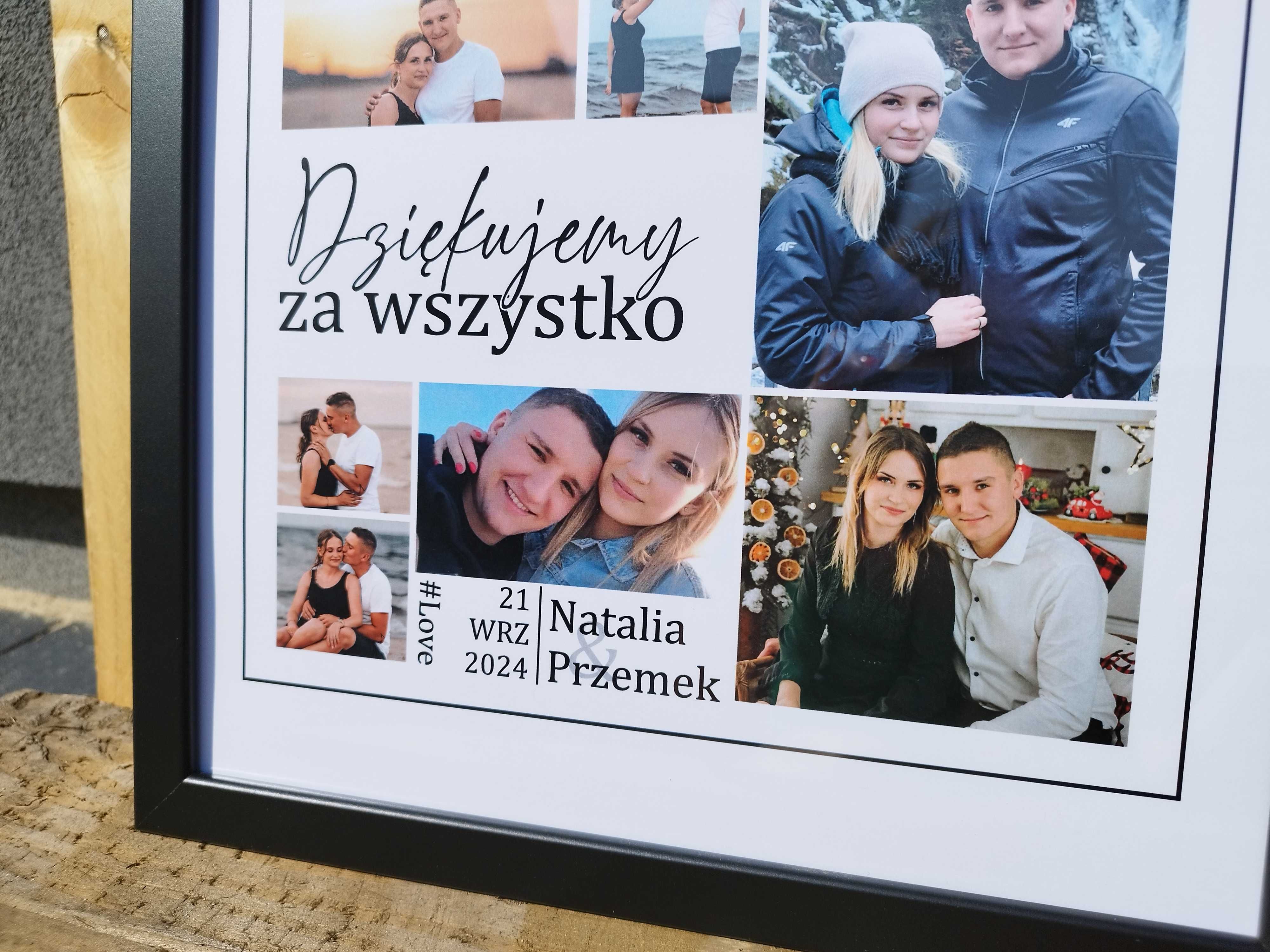 Podziękowanie dla rodziców Podziękowania Prezent na ślub Plakat