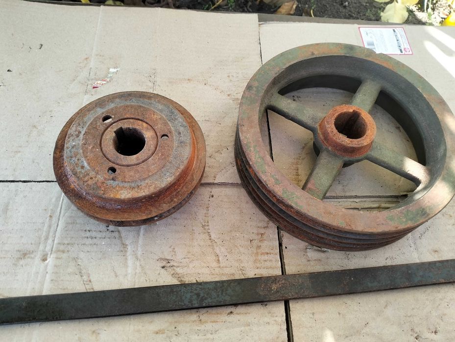 Шкив чугунный 4 ручья профиль А 25 см (+Шк проф А 16 см 150 гр) Бу