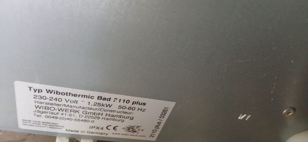 oszczedny grzejnik lazienkowy WIBO moc 1250w nowy6tyś.zl. drabinka