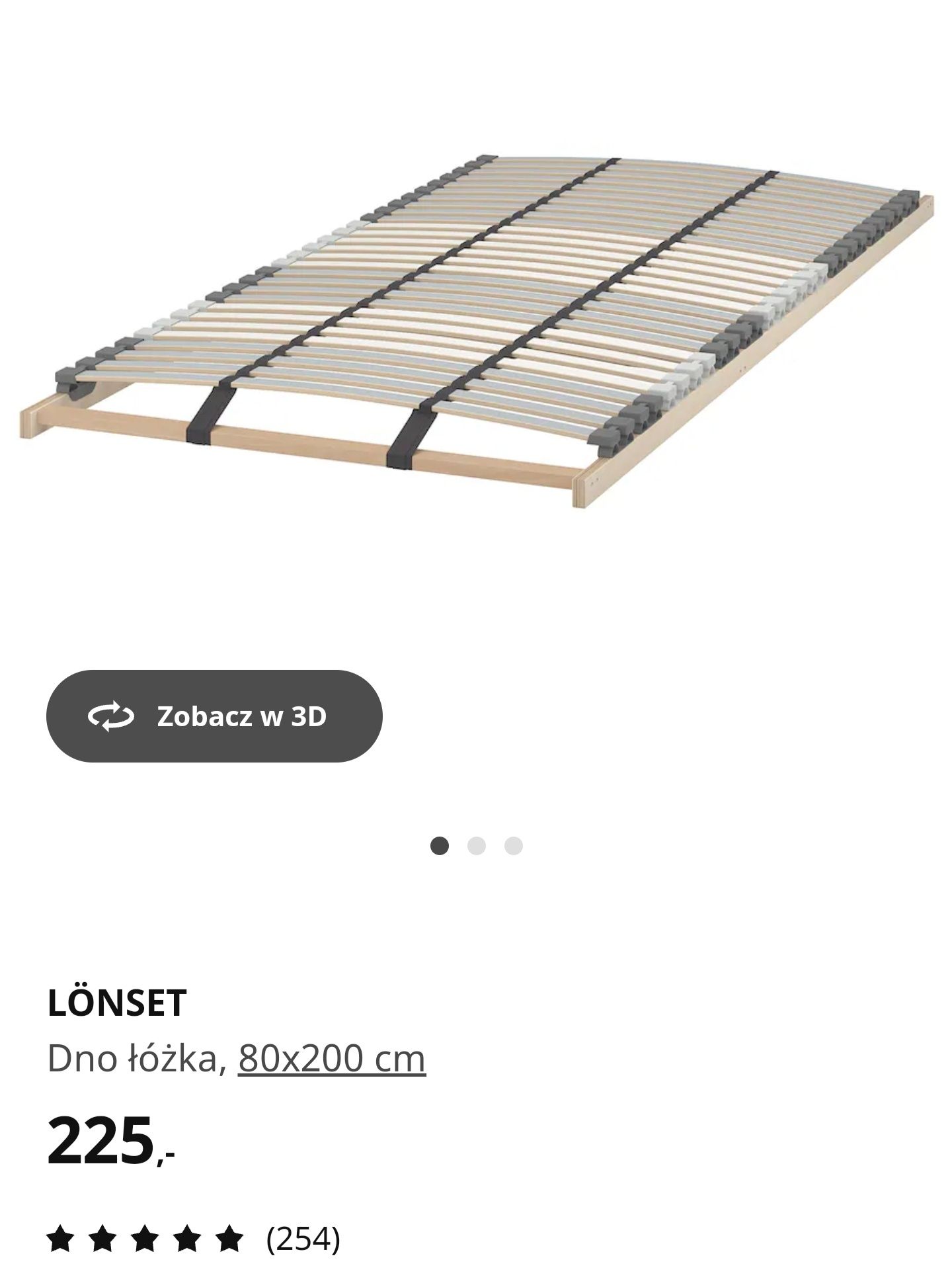 Łózko Ikea 160x200 + materac Jysk
