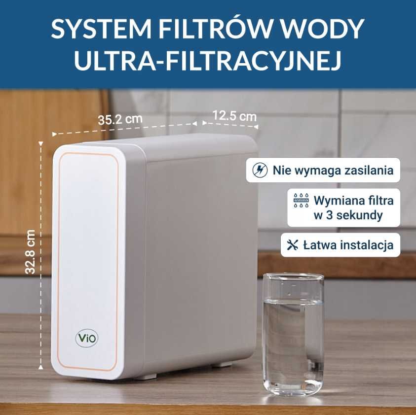 FILTR WODY PITNEJ z Ultrafiltracją VIO F02-600G z Kranem 1,6 l/m
