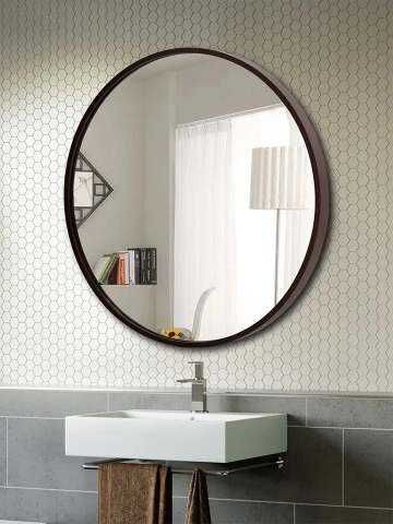 lustro Loft w okrągłej aluminiowej ramie średnica 60,70,80,90,100