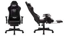 Fotel Gracza Infini series No.16 BLACK, krzesło gamingowe z podnóżkiem