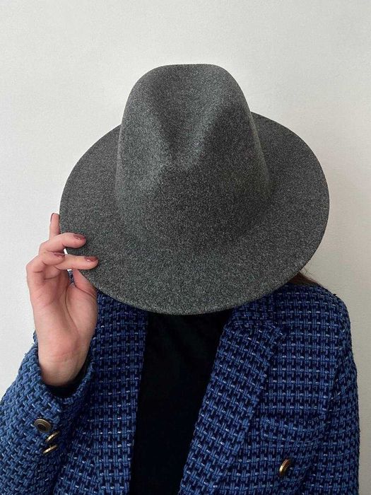 Вовняний капелюх Федора унісекс меланж LUXORA