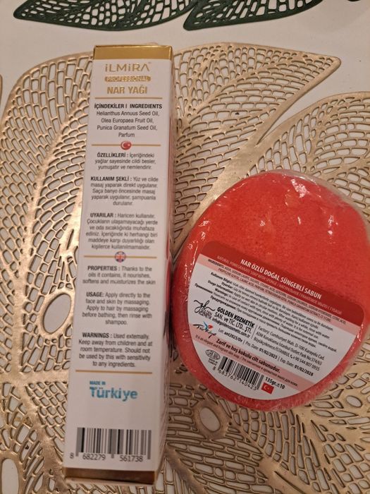 ILMIRA Olejek z pestek granatu i mydło w gąbce