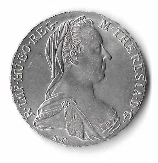 Thaler da Imperatriz Maria Teresa de Áustria - PRATA - 1780
