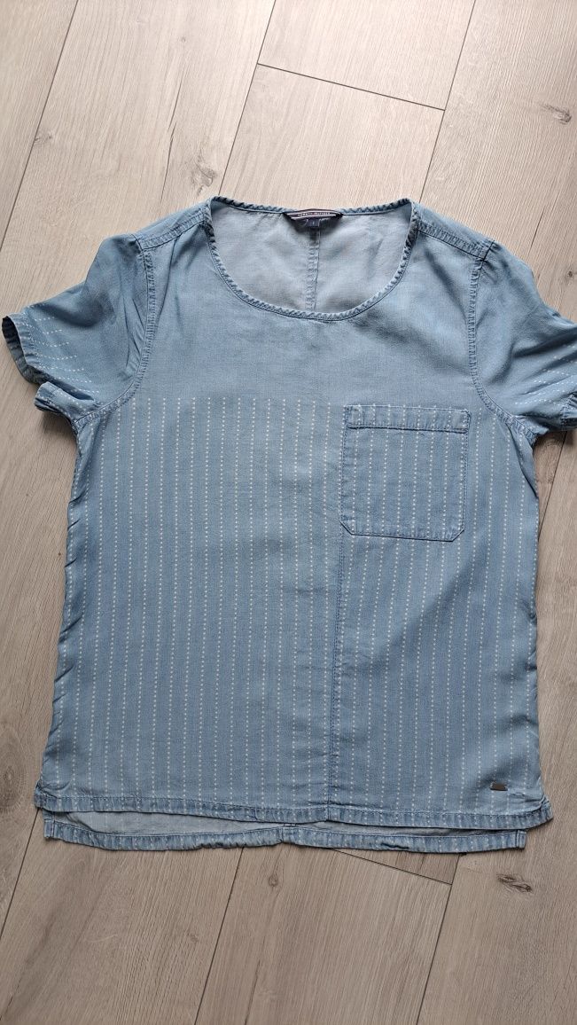 Tommy Hilfiger bluzka koszulka damska jeans błękitna S