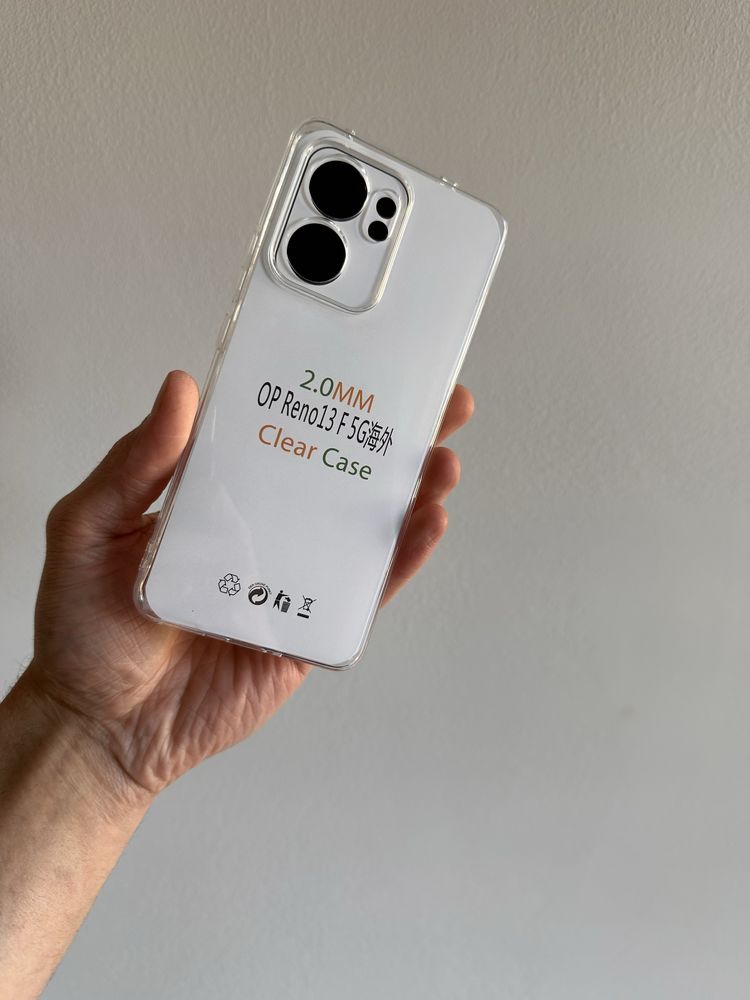 Etui przeźroczyste 2mm + SZKŁO cały ekran 9D do OPPO RENO 13F 5G