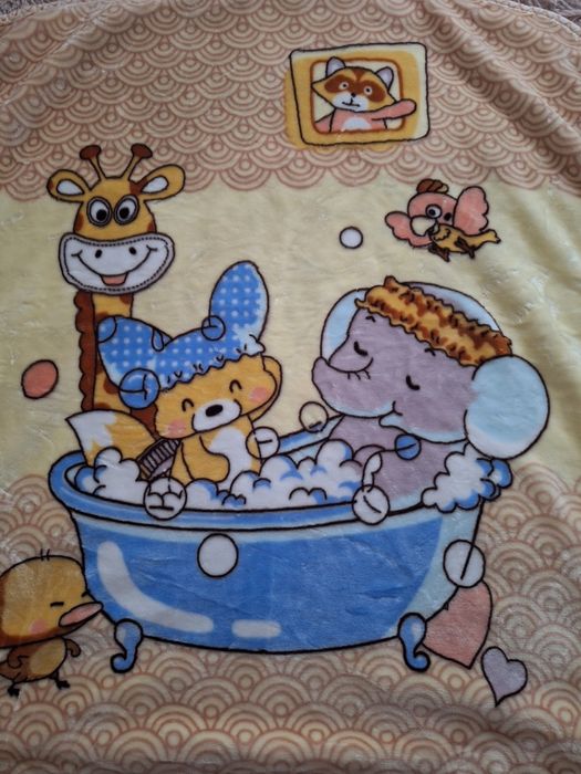 Дитяча велюрова ковдра-плед  Плед в ліжечко Ковдра в коляску