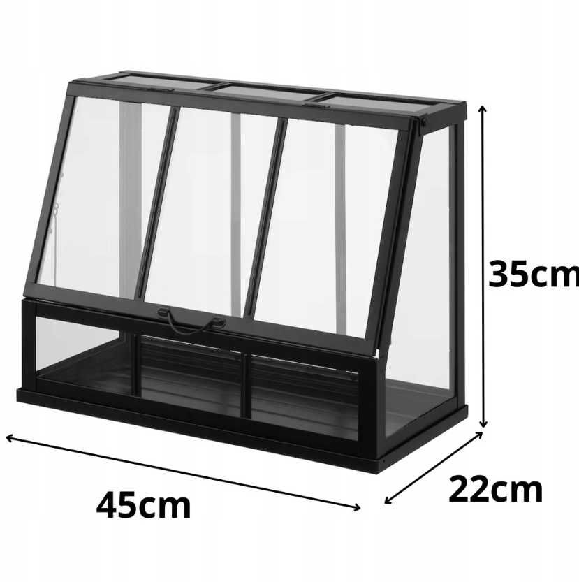 Szklarnia mini szklarenka Gustowna Ładna Pojemna dla roślin ozdób IKEA