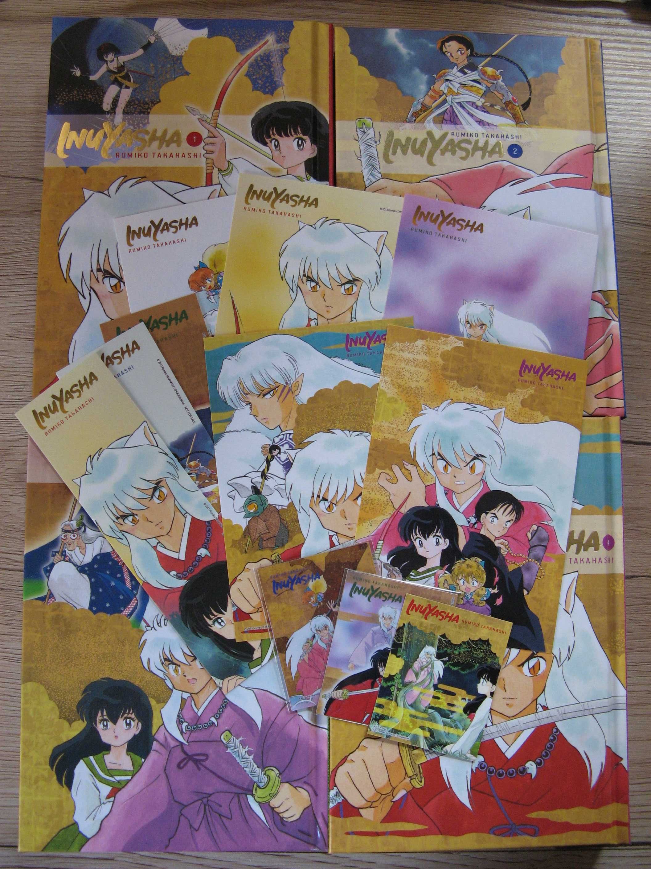 Manga Inuyasha tomy 1-4 Rumiko Takahashi JPF twarda oprawa + dodatki