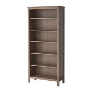 Regał drewniany lite drewno szarobrązowy Hemnes Ikea