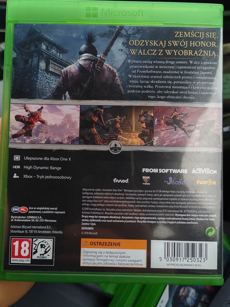 Sekiro shadows die twice xbox one s x series Polska wersja