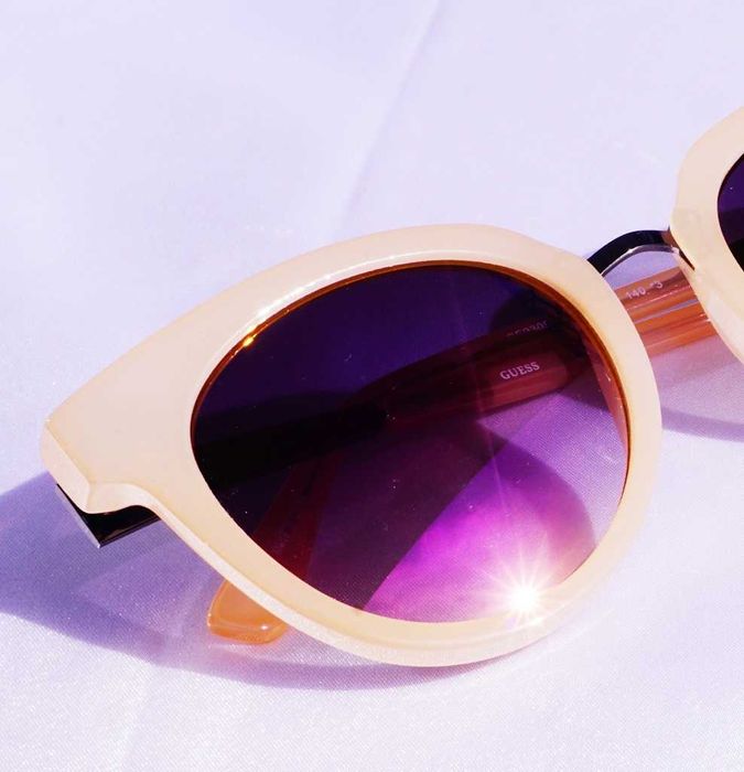 Okulary przeciwsłoneczne GUESS GF0309 72U sunglasses kocie cieliste
