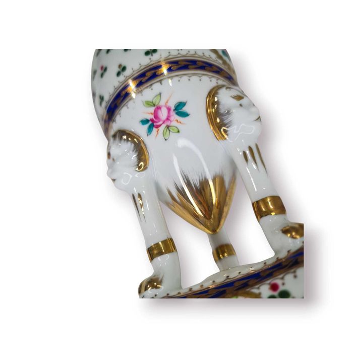 Taça Decorativa c/Tampa–Kaji Fine Porcelain Japan(27 cm)–Pintada à Mão