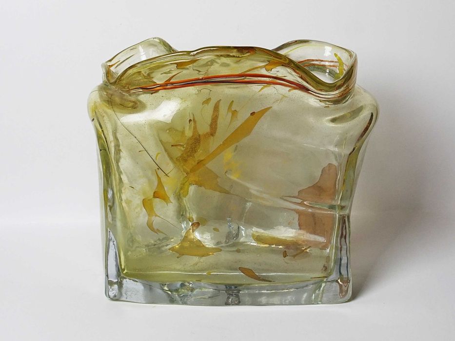 Wielki wazon szkło Wiesław Sawczuk W-wa 1978 sygnowany