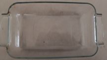 Bandeja pyrex de vidro 25x15cms