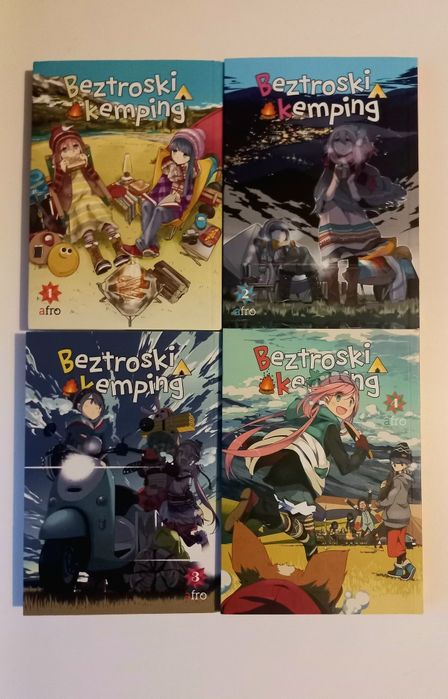 Nowe mangi "Beztroski kemping" 4 tomy w zestawie