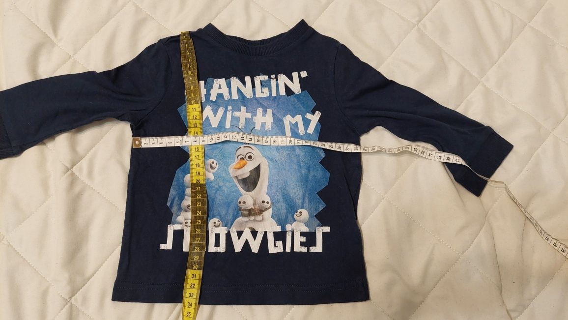 Bluzka chłopięca r. 80, Disney, Kraina lodu-Bałwanek Olaf