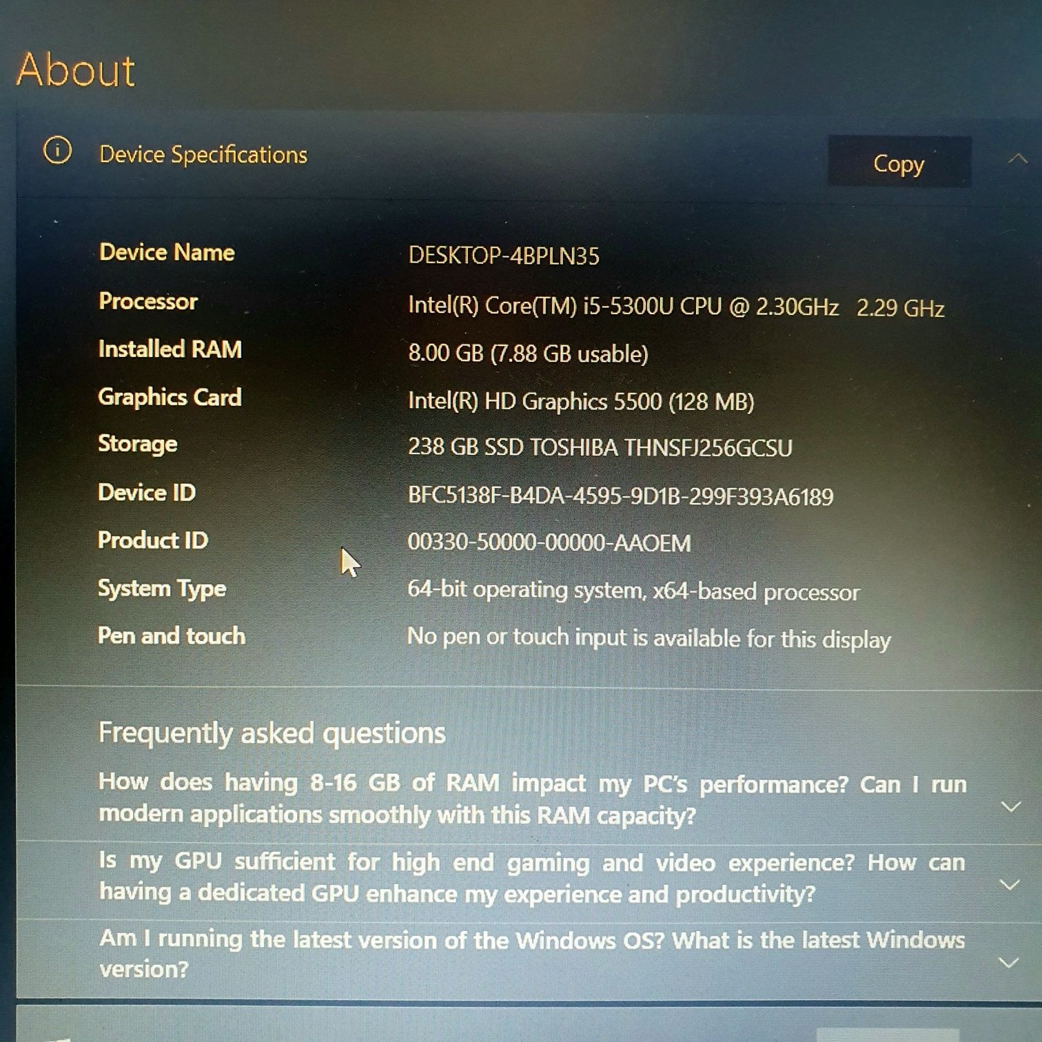 Lenovo Thinkpad T450s