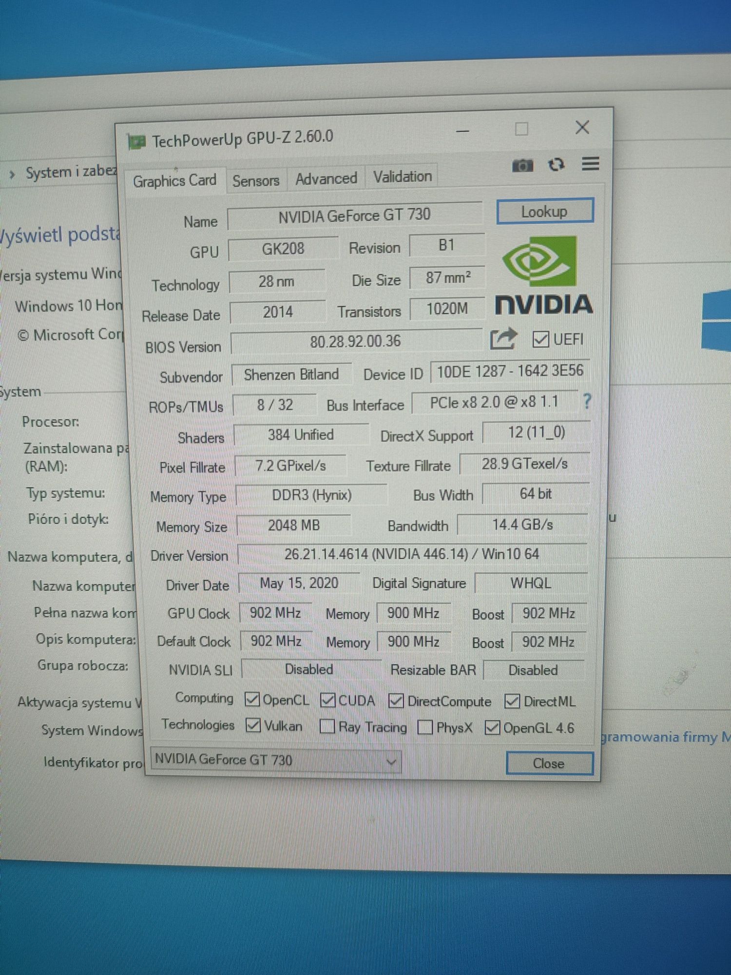Komputer Lenovo stacjonarny