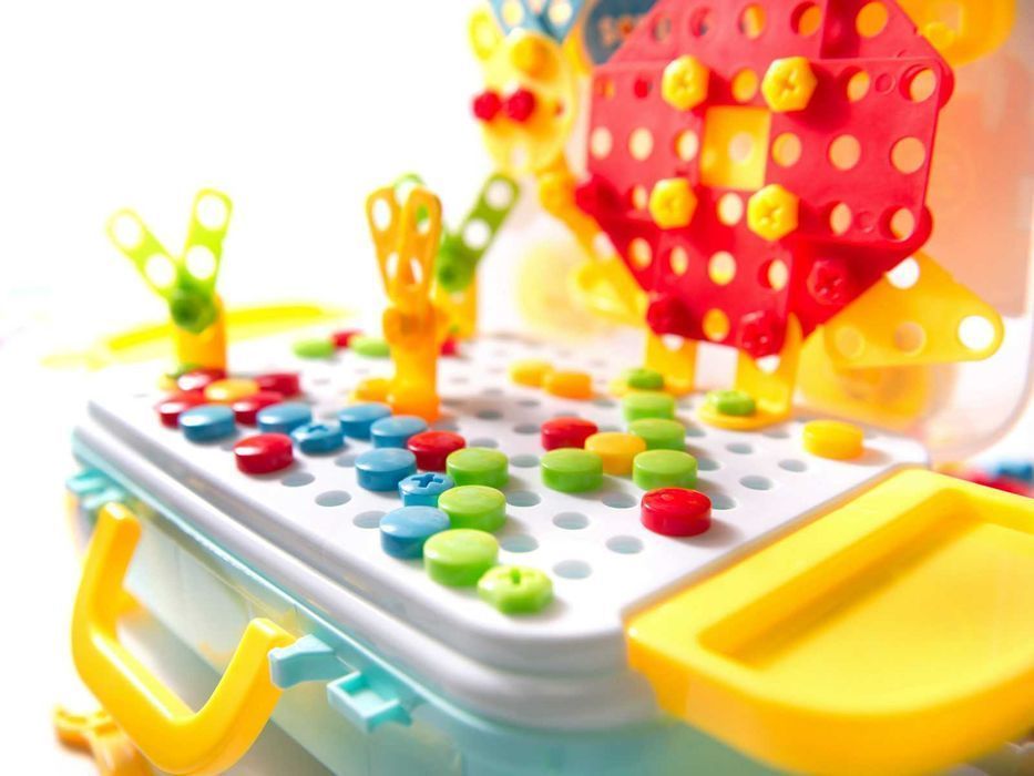 PUZZLE Klocki WIERTARKA Wkrętarka Układanka EDUKACYJNA dla Dzieci 258