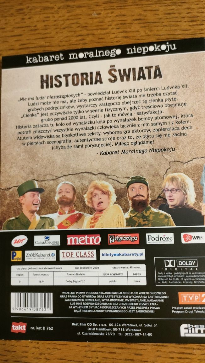 Film DVD Historia Świata - kabaret moralnego niepokoju
