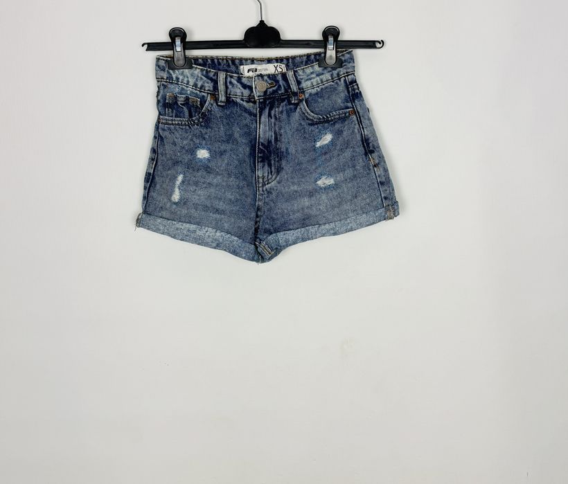 Niebieskie jeansowe szorty z wysokim stanem XS 34 FB Sisters