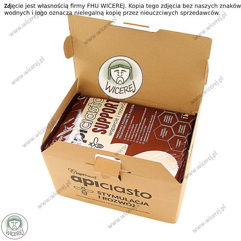 Ciasto Apifood wsparcie na warrozę Support PORCJOWANE 10KG (10x1kg)