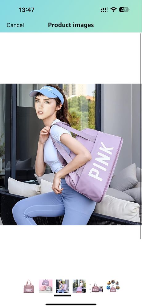 Сумка доя подорожей жіноча pink