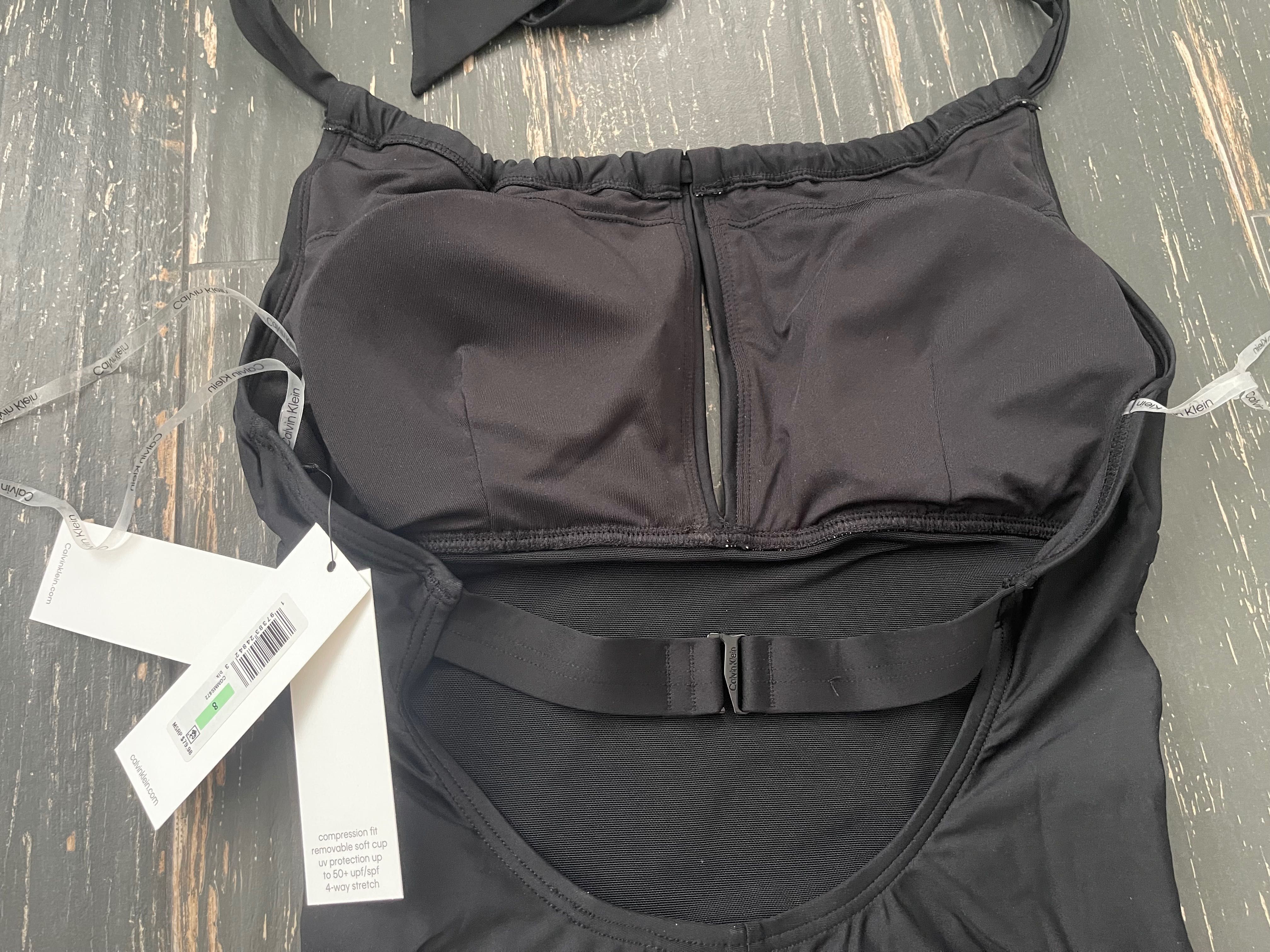 Calvin Klein original. Красивый цельный купальник р М цвет черный