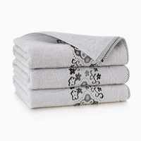 Ręczniki - zestaw 70x140 + 50x100, stalowe/szare