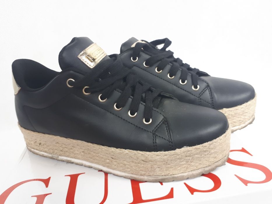Trampki platforma koturna sznurek espadryle sneakersy GUESS 40