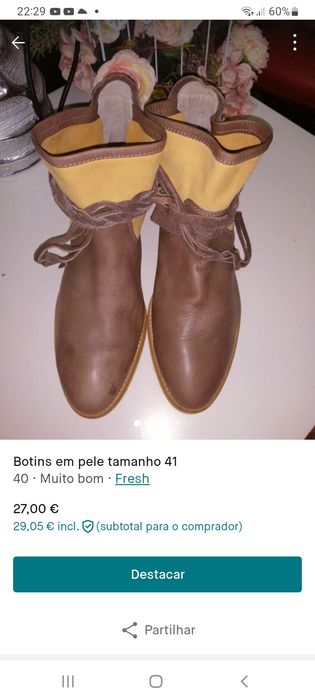 Botins em pele marca fresh