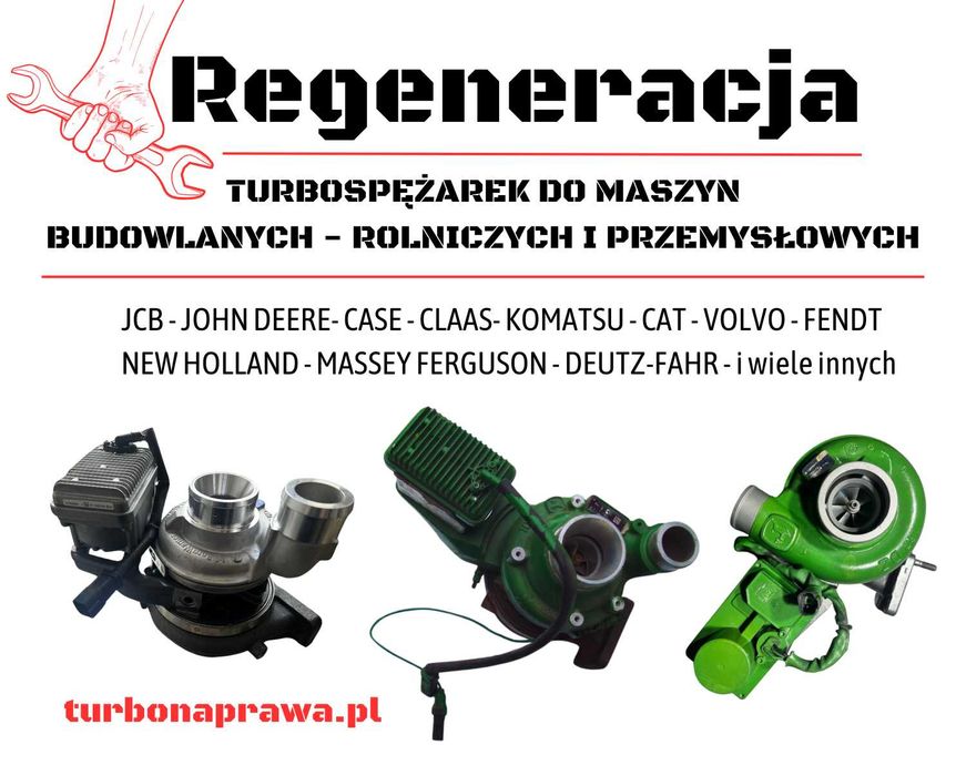 REGENERACJA naprawa turbosprężarki maszyna rolnicza budowlana przemysł