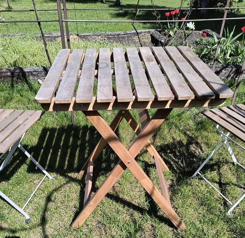Komplet ogrodowy/balkonowy  IKEA Stolik ASKHOLMEN + dwa krzesła TÄRNÖ
