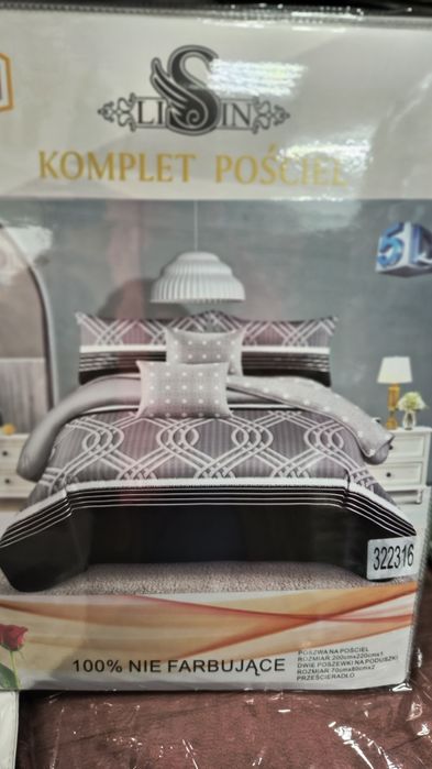 Pościel poszwa i poszewki z prześcieradłem komplet 220x200