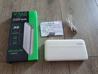 Power Bank V-TAC 10000mAh Biały 2xUSB 22,5W V-TAC