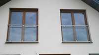 barierka okienna balkon francuski portfenetr ,nierdzewne szklane