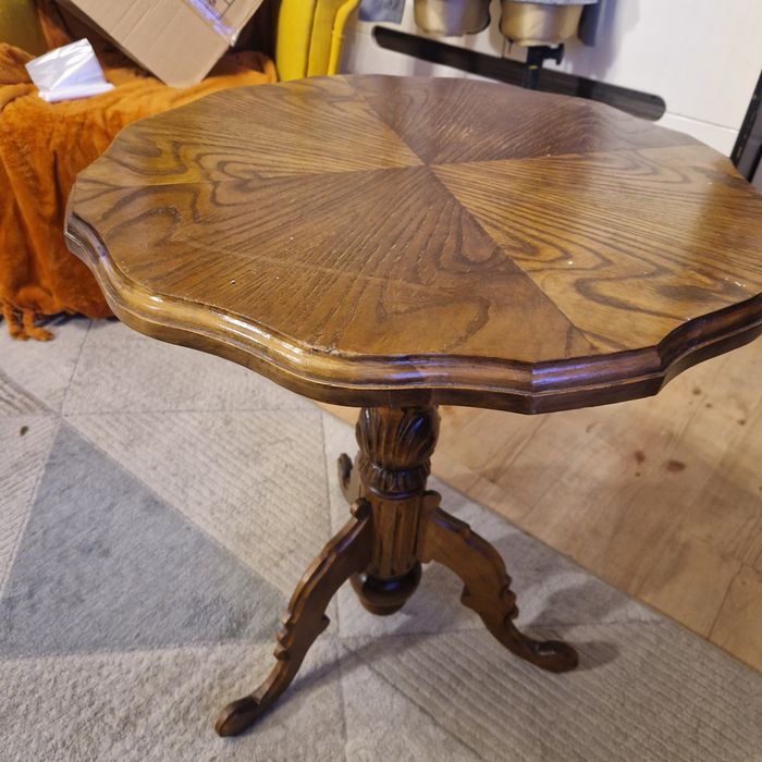 Stolik okrągły kawowy vintage prl