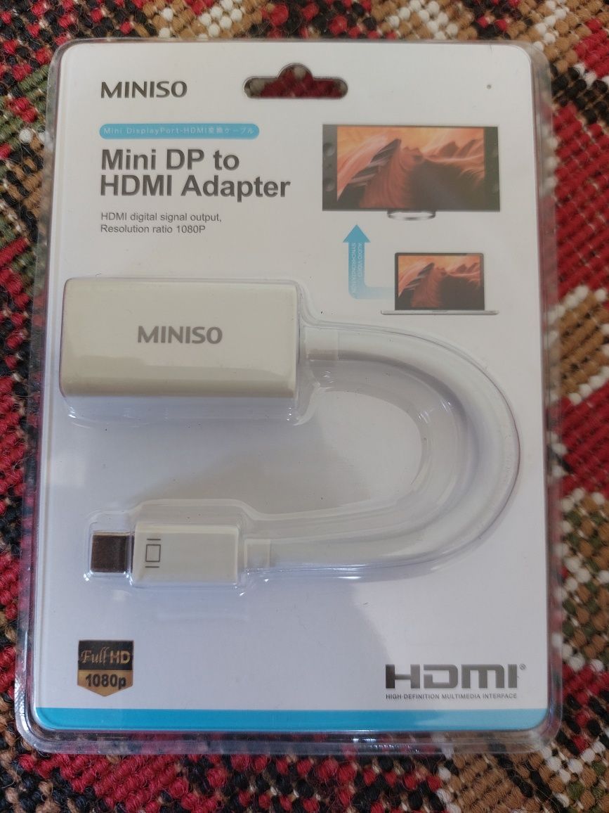 кабель перехідник адаптер mini dp port to hdmi