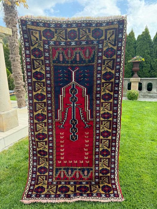 Vintage Kazak Kaukaz dywan Kaukazki r.tkany 195x100 galeria 10 tyś