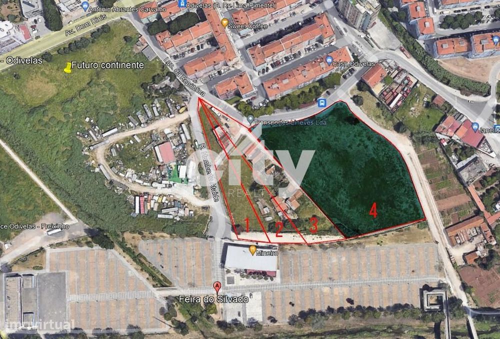 Terreno urbano com 9.154m2 em Odivelas, junto com os terrenos ao lado
