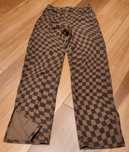 Spodnie H&M DIVIDED Rozm 36 - 158/164/170 brązowe w krateczkę szerokie