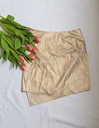 Spódnica spódniczka mini asymetryczna eko skóra złota S