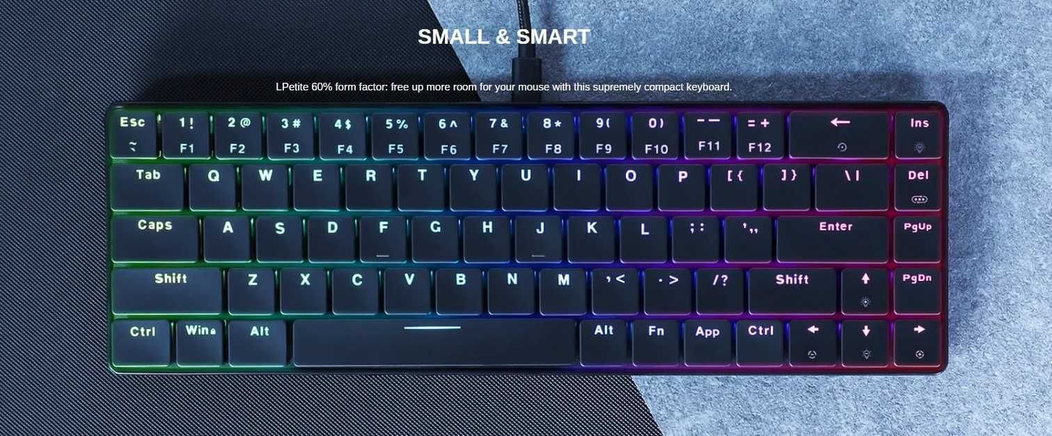 Onikuma G29 бездротова механічна клавіатура 60% low-profile RGB