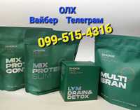 Схуднення Mix protein Slim protein Control Lym Drain& Detox Multi Bran