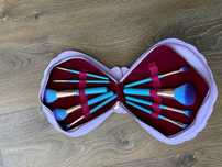 Pincéis de maquilhagem com bolsa de transporte