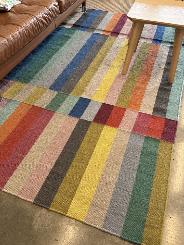 Tapete Ikea Halved 1,70m x 2,40m, tecelagem plana feito à mão