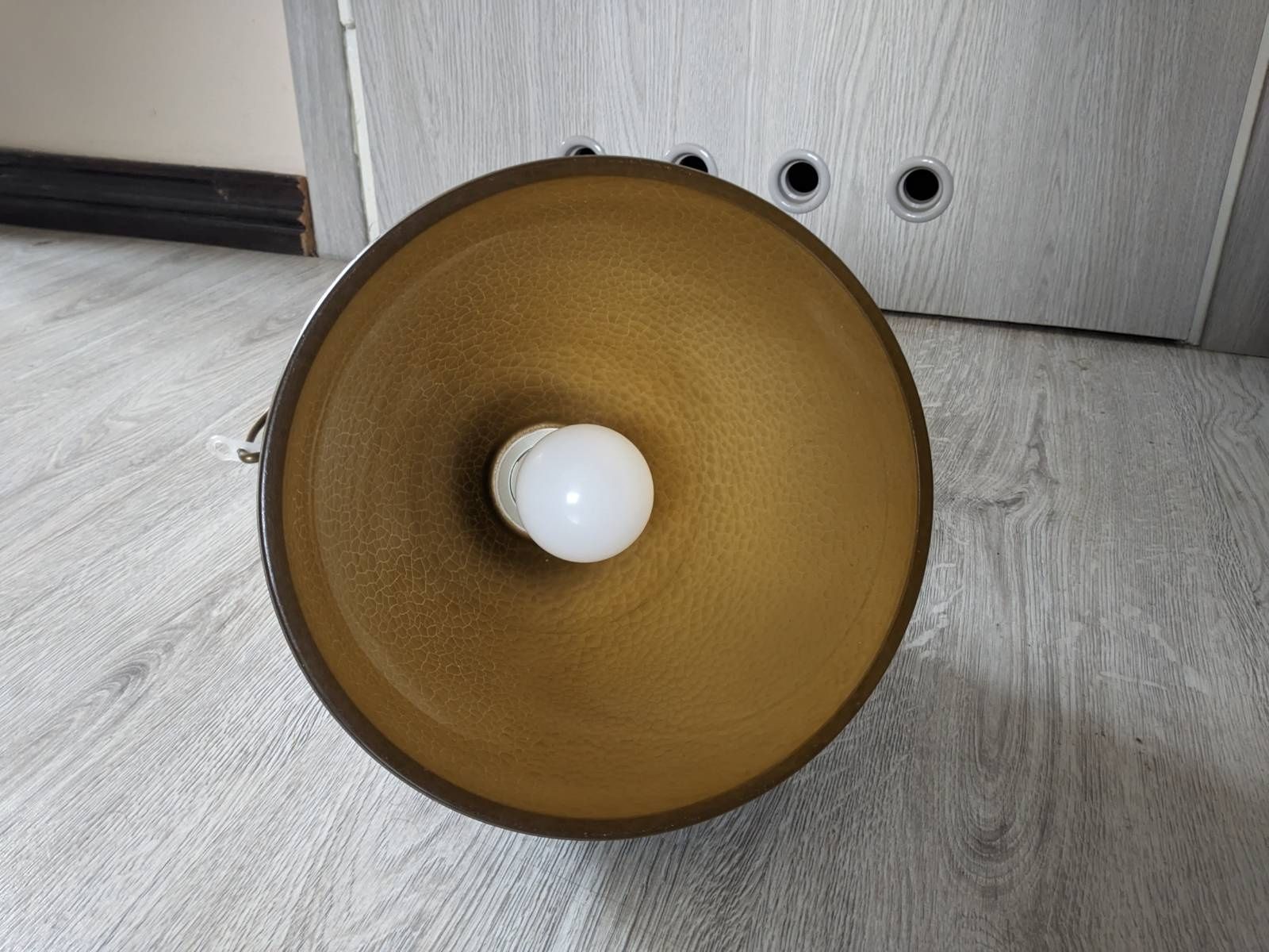 Lampa wisząca  E27 brązowa biała